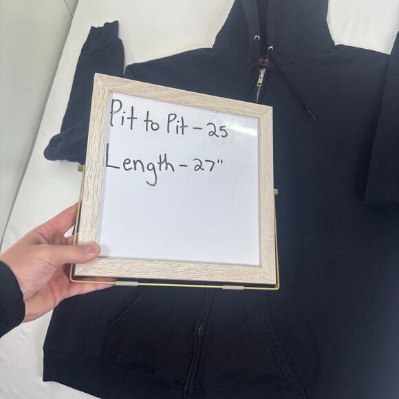 VTG 90s y2k Harley Davidson Flame Sleeve Biker Full Zip Hoodie Large Sweatshirt - Picture 7 of 7